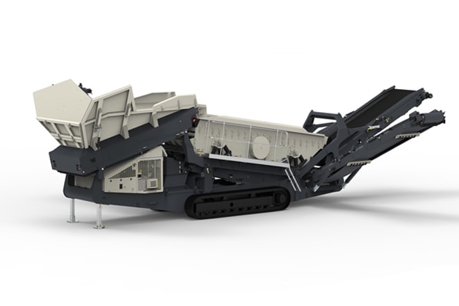 Tracked mobile crushing and screening plants